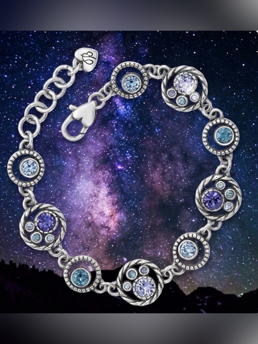 🌝 RARE BRIGHTON VTG+ HALO Bracelet SWAROVSKI CRYSTAL RARE/RETIRED!